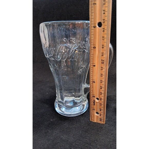 Lot Of 2 x VINTAGE LIBBEY COCA COLA DRINKING GLASSES WITH HANDLE 6.25" TALL - Picture 9 of 10